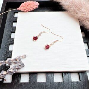 New Garnet and Cubic Zirconia Earrings | Handmade in BC